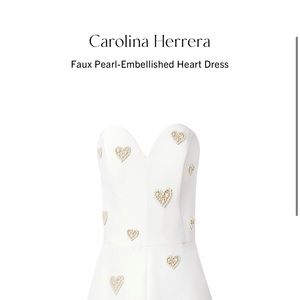 Carolina Herrera Faux Pearl-Embellished Heart Dress